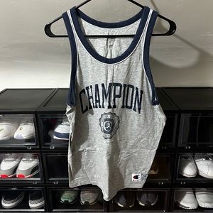 🔥: Champion • Gray/Navy • Tanktop • M
